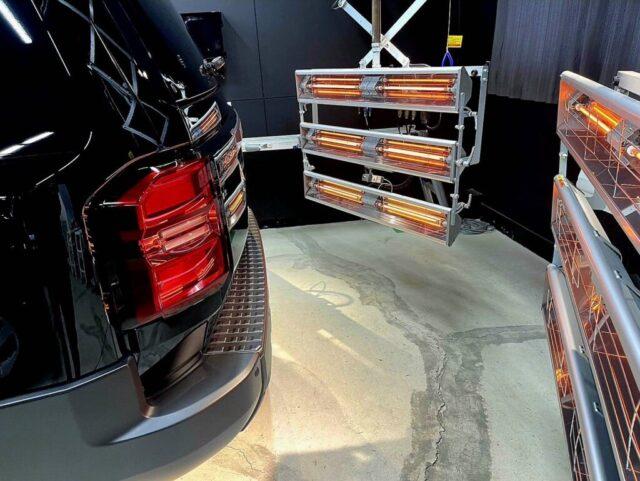 リアゲートコーティングヒーター乾燥