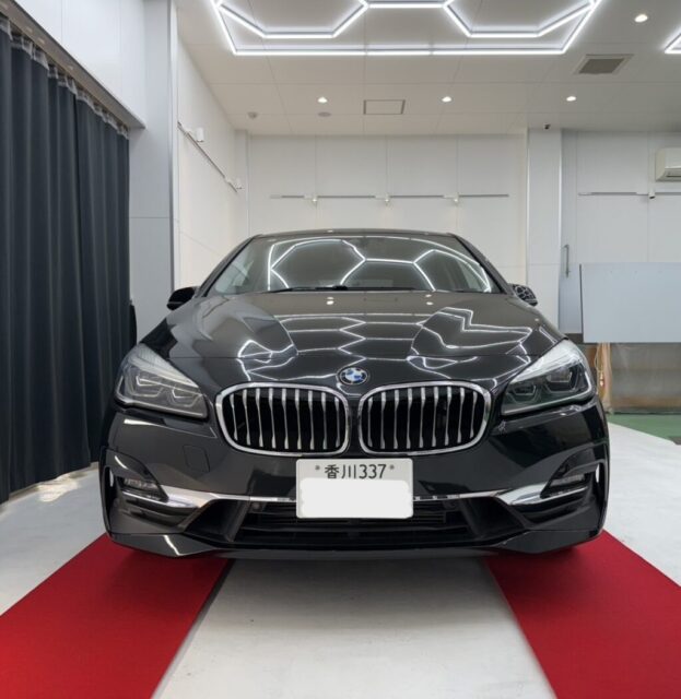 BMW2シリーズにガラスコーティングGguardプラチナ・ガラス撥水コート施工