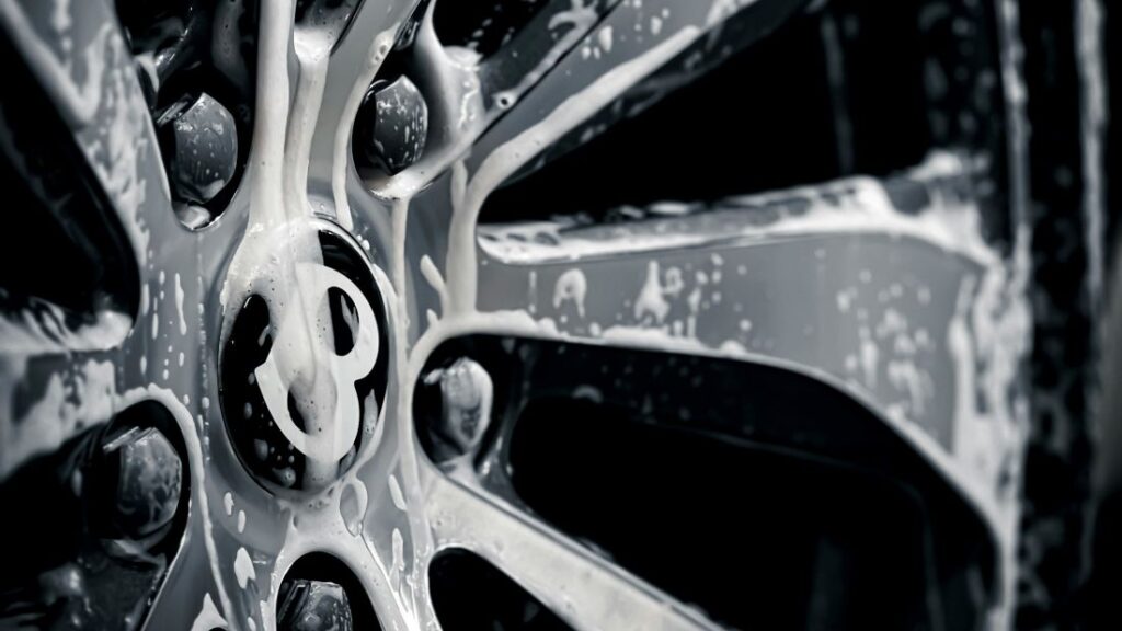 ホイール洗浄の様子