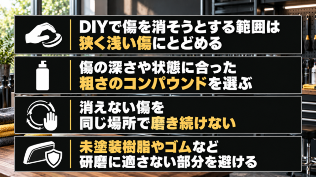 自分で車の傷を磨く場合の判断と注意点 - 香川でガラスコーティング専門店ならカーケアグランツ|四国の施工実績多数 自分で車の傷を磨く場合の判断と注意点
