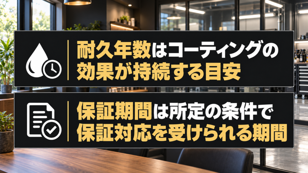 コーティングの耐久年数と保証期間の違い